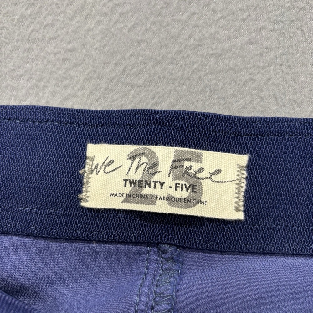 We The Free Flare Pants Womens 25 Ink Blue Corduroy Pull On Elastic Waist NWT - Picture 4 of 9